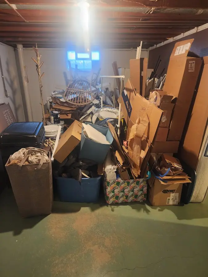 Roll-off dumpster container at job site for 6 Yard Dumpster Rental in Delano